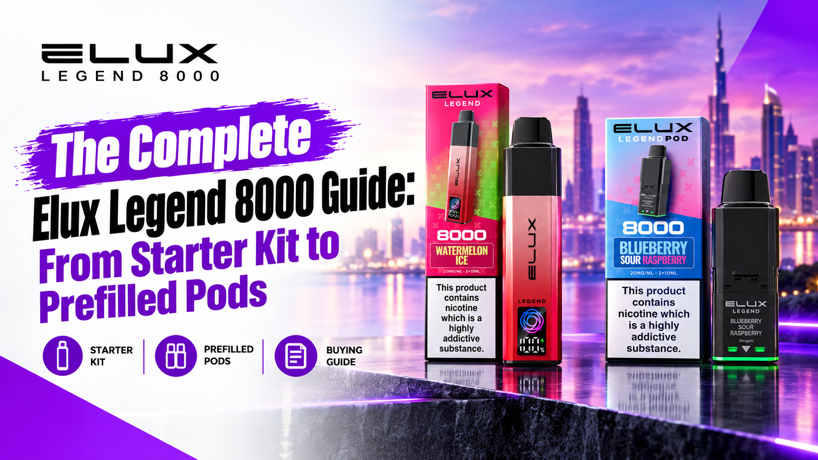 The Complete Elux Legend 8000 Guide: From Starter Kit to Prefilled Pods