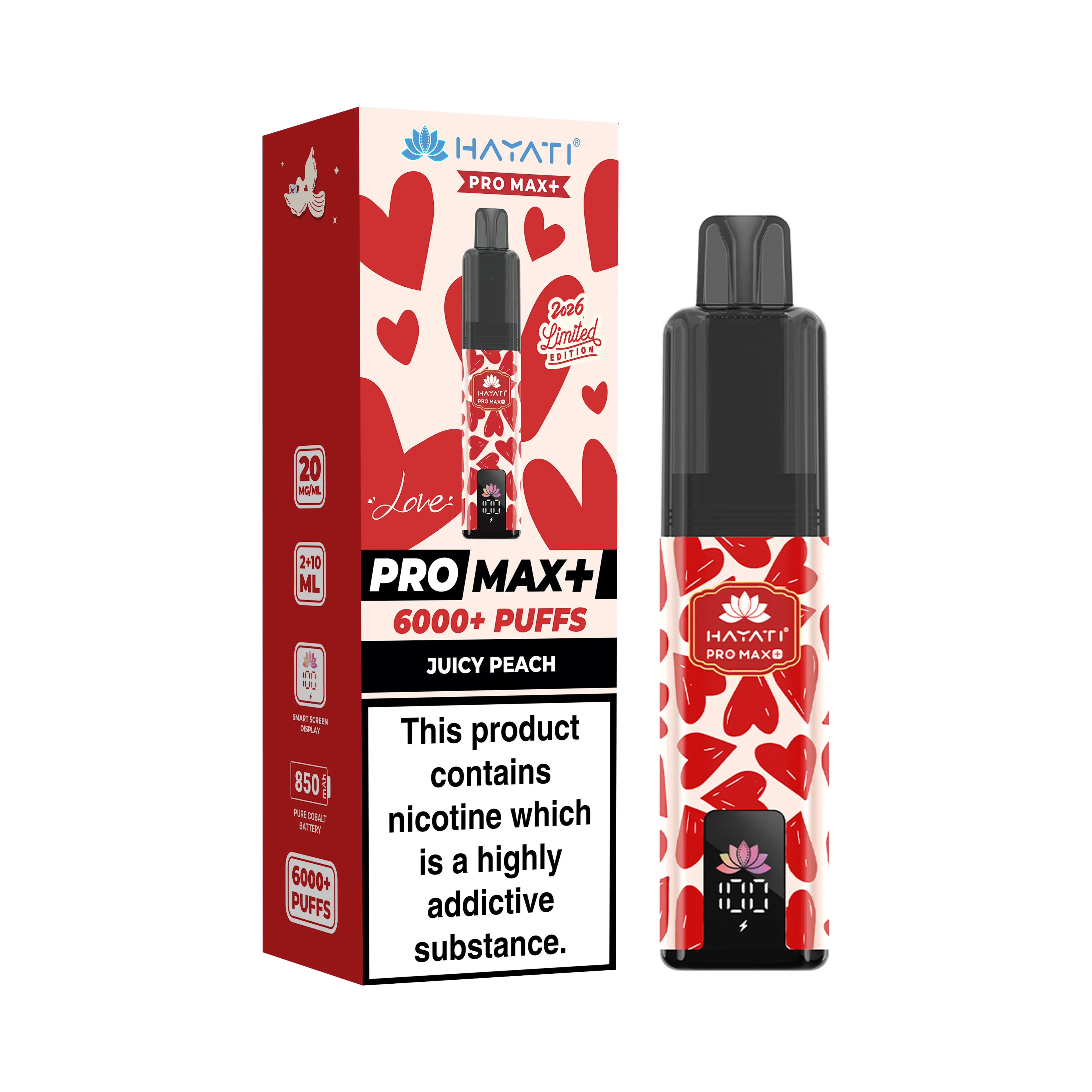 Hayati Pro Max+ 6000 Puffs Valentine's Edition Pod Kit Hayati Pro Max+ 6000 Puffs Valentine's Edition Pod Kit