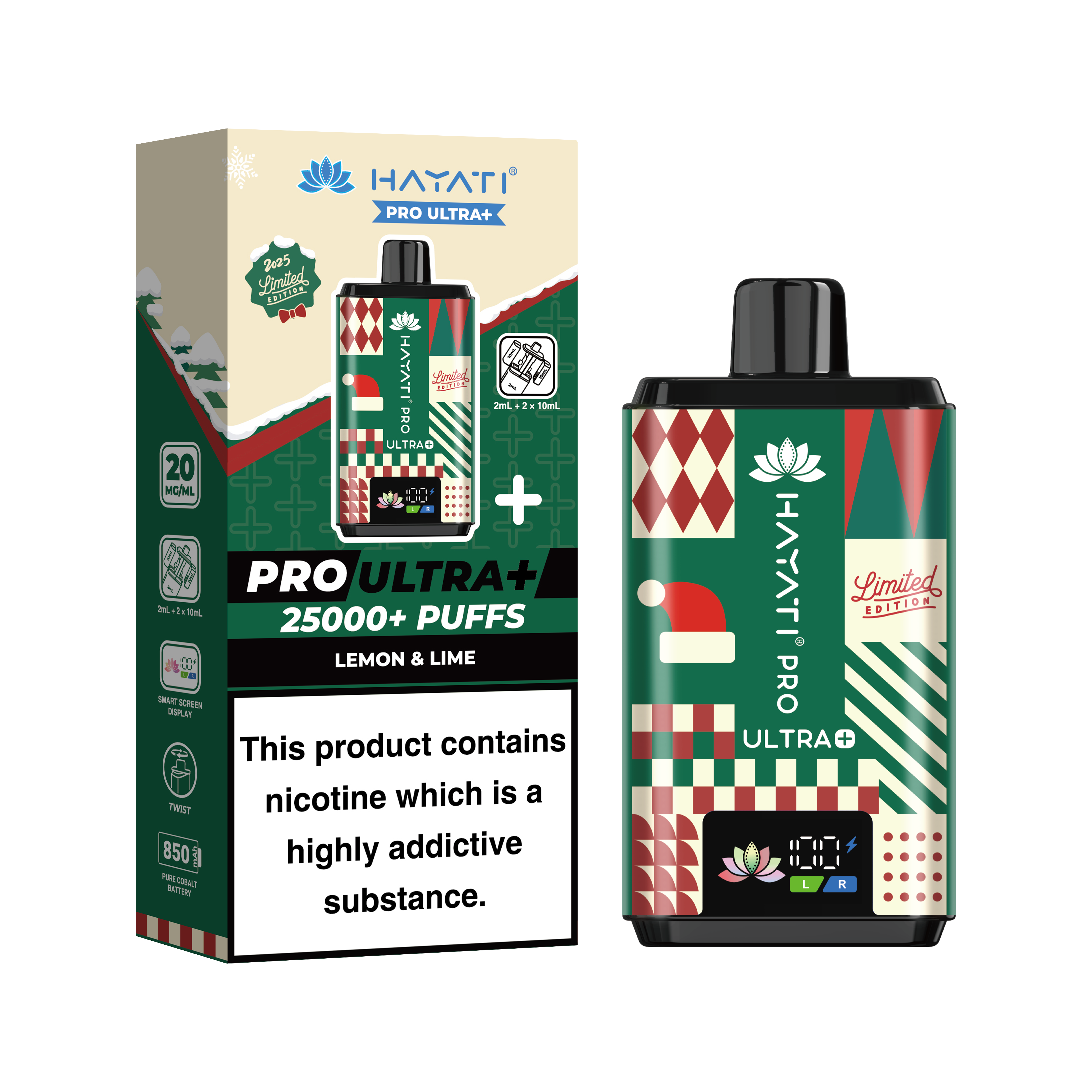 Hayati Pro Ultra + 25K Prefilled Vape Kit | Special Christmas Edition Hayati Pro Ultra + 25K Prefilled Vape Kit | Special Christmas Edition